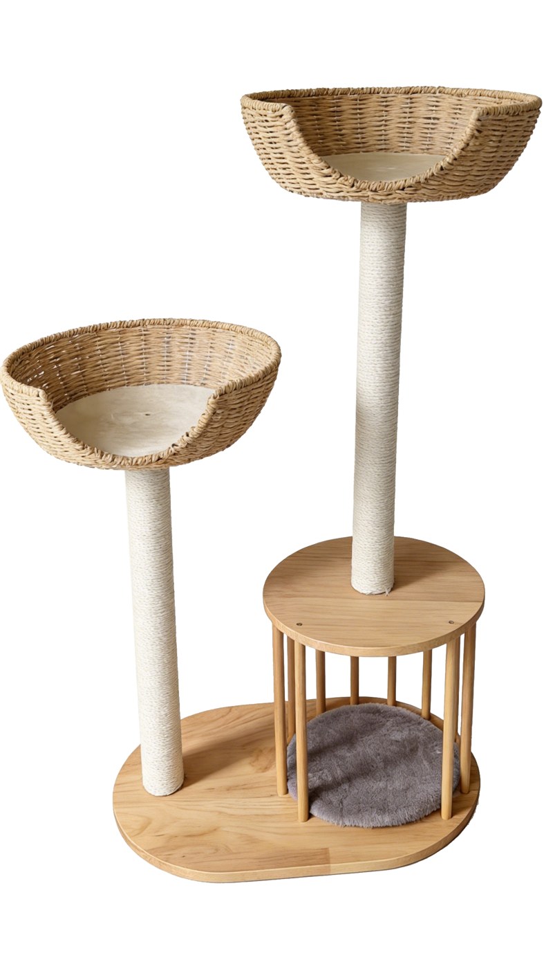 Cat Tree in new zealand pine finger-jointed board — Dalico Pets DP-006