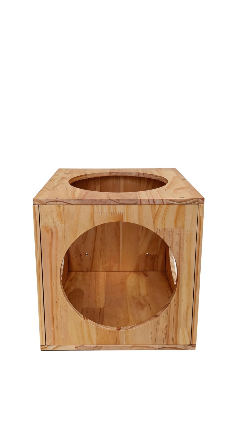 Cat Cube in new zealand pine finger-jointed board — Dalico Pets DP-014