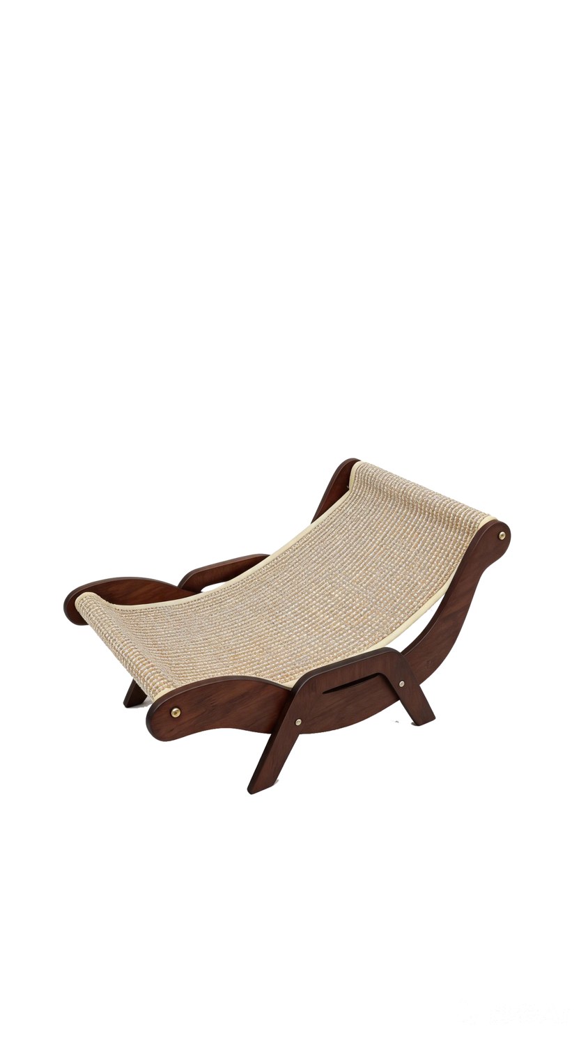Cat Bed Sofa in rubberwood with a cat resting on the little sofa — Dalico Pets DP-002